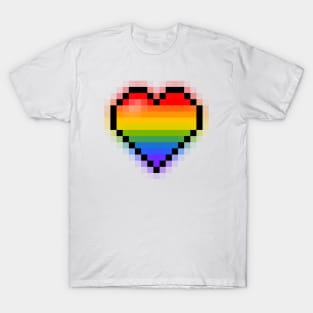 Pixel Heart Rainbow T-Shirt